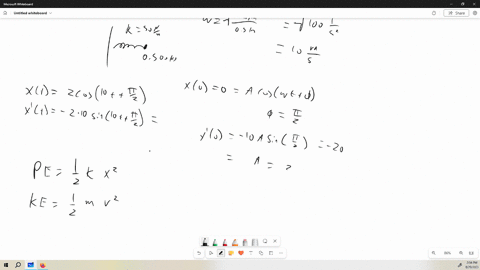 a-particle-with-a-mass-of-0500-mathrmkg-is-attached-to-a-spring-with-a-force-constant-of-500-mathr-4-71826