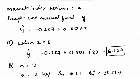the-first-table-below-contains-the-regression-results-for-regression-with-monthly-returns-on-a-large-cap-mutual-fund-as-the-dependent-variable-and-monthly-returns-on-a-market-index-as-the-in-83829