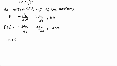 a-mass-weighing-32-lb-is-attached-to-a-spring-hanging-from-the-ceiling-and-comes-to-rest-at-its-equilibrium-position-at-time-t0-an-external-force-of-ft3cos4t-lb-is-applied-to-the-system-if-t-20058