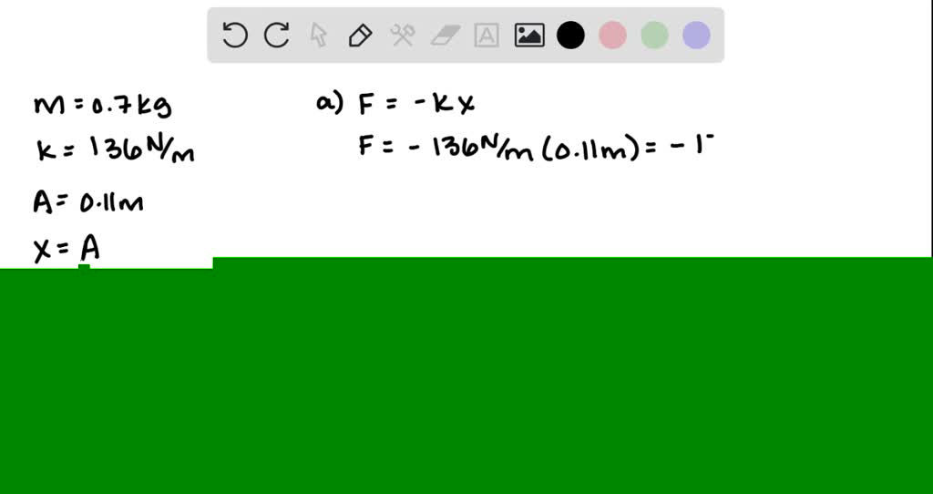 solved-an-object-whose-mass-is-0-700-kg-is-attached-to-a-spring-with