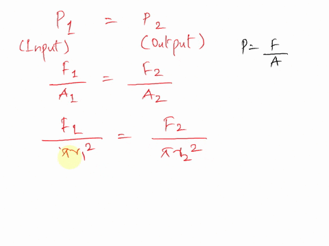 (c) A certain hydraulic lift has an input cylinder with a...