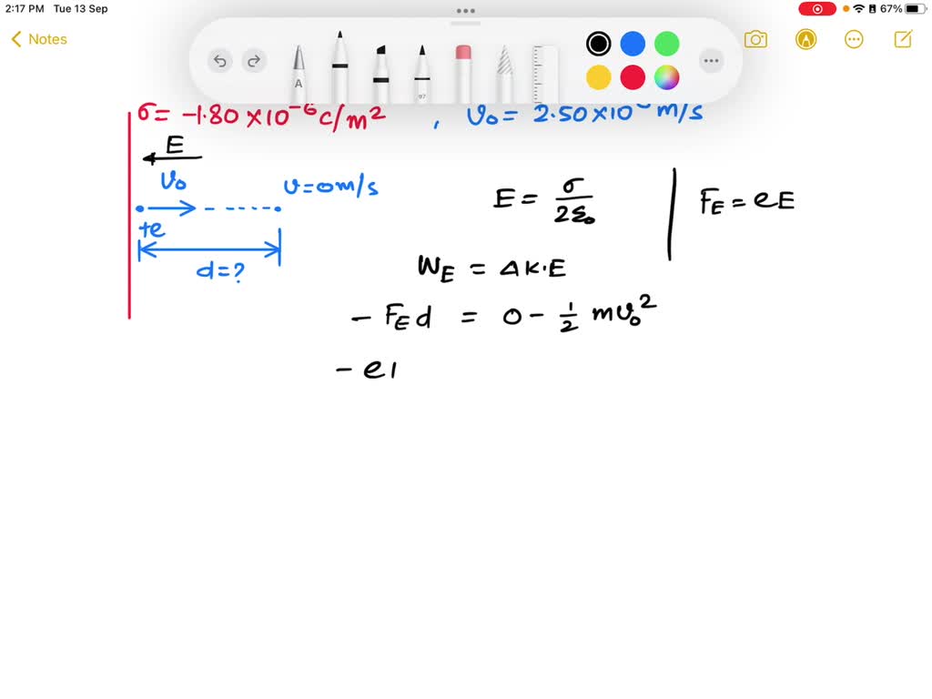 SOLVED The surface charge density on an infinite charged plane is −1.