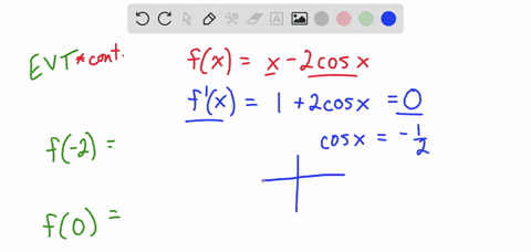 use-calculus-to-find-the-absolute-maximum-and-minimum-values-of-the-function-round-all-answers-to-three-decimal-places-fx-2-0-2cosx-min-max-01707