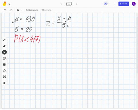 let-x-be-a-continuous-random-variable-that-is-normally-distributed-with-a-mean-of-430-and-standard-deviation-20-compute-the-probability-px-417