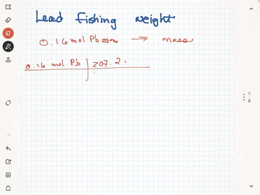 SOLVED A lead fishing weight contains 0.16 mol of lead atoms. What is