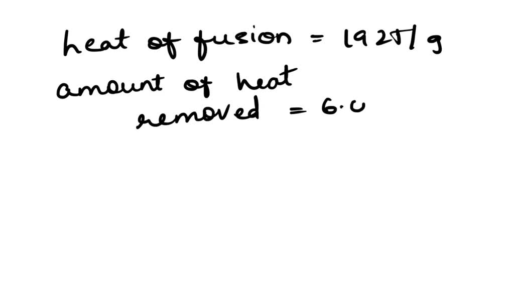 SOLVED Using the heat of fusion of acetic acid, 192 J/g. calculate the