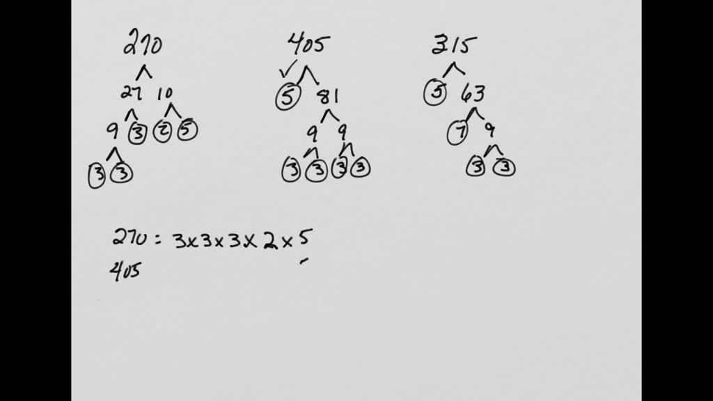 solved-find-the-hcf-and-lcm-of-270-405-and-315-using-fundamental