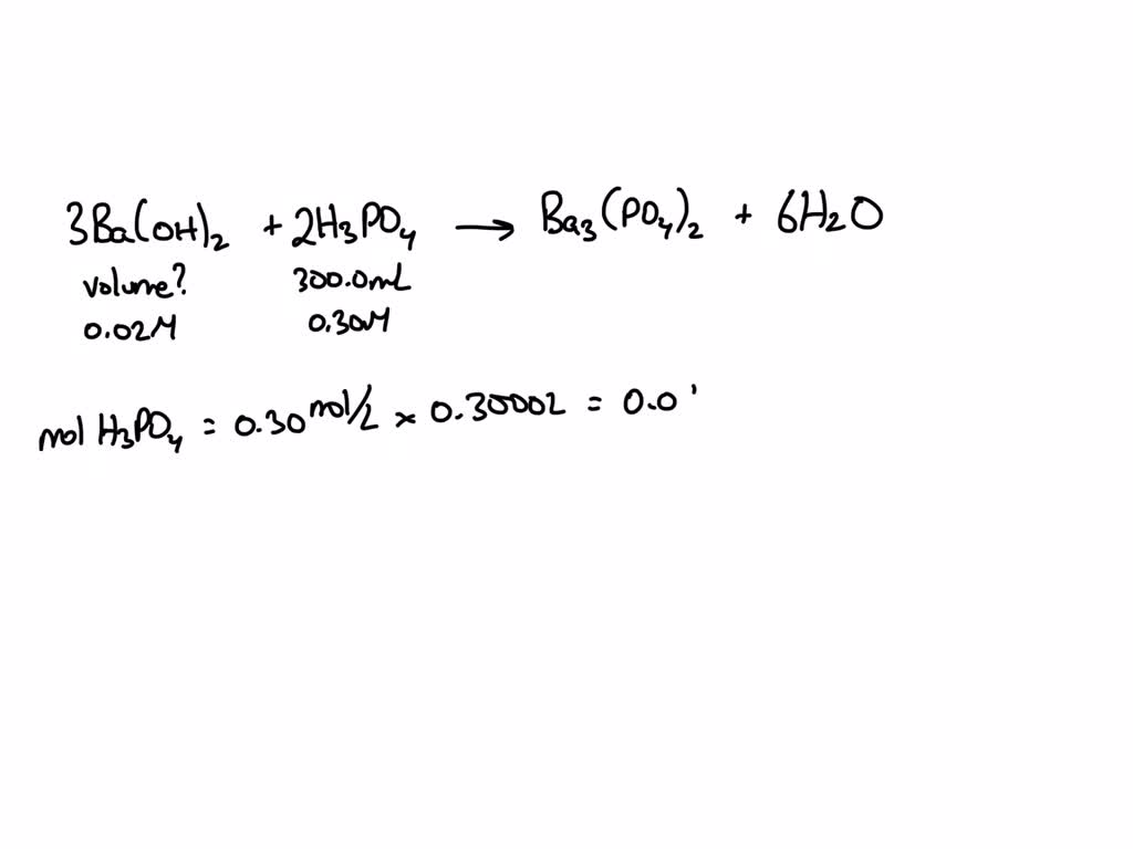 Solved: Calculate The Volume Of Ba(oh)2 0.02m Necessary To Neutralize 