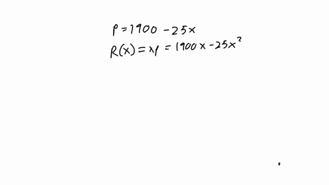 1-the-demand-function-for-a-particular-brand-of-lcd-tv-is-given-by-p-1900-25x-where-p-is-the-price-per-unit-in-dollars-when-x-thousand-television-sets-are-sold-a-find-the-revenue-function-no-09818