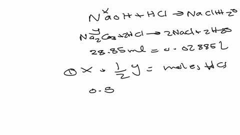 a-mixture-contains-na2co3-naoh-and-inert-matter-a-sample-weighing-1500-g-requires-2885-ml-of-05000-n-hcl-to-reach-a-phenolphthalein-end-point-and-so-and-additional-2385-ml-to-reach-a-methyl-orange-end