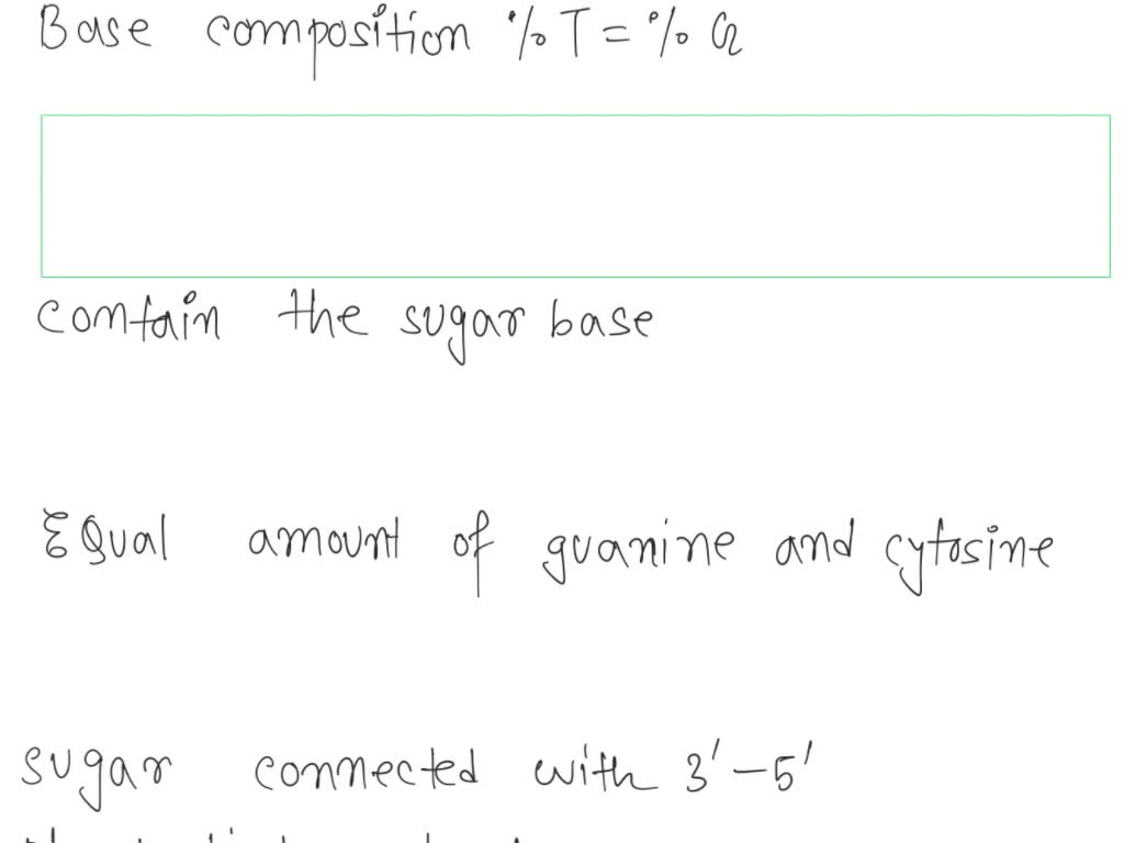 SOLVED 1. It can contain the pyrimidine cytosine. 2. It can contain