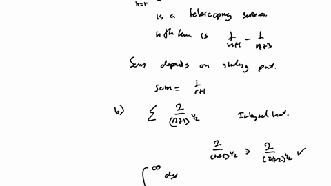 a-consider-the-following-series-show-that-is-converges-and-what-is-its-sum-what-is-the-nth-term-2-1n1-1n3-nth-term-sum-b-use-integral-test-to-determine-convergence-or-divergence-remember-you-59405