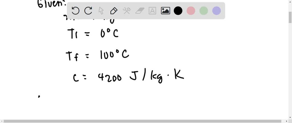 SOLVED: 2. One kilogram of water at 0oC is heated and converted to ...