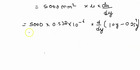 1-33-the-velocity-profile-for-a-thin-film-of-a-newtonian-fluid-that-is-confined-between-the-plate-and-a-fixed-surface-is-defined-by-u-10y-025y2-mms-where-y-is-in-mm-determine-the-shear-stres-55807
