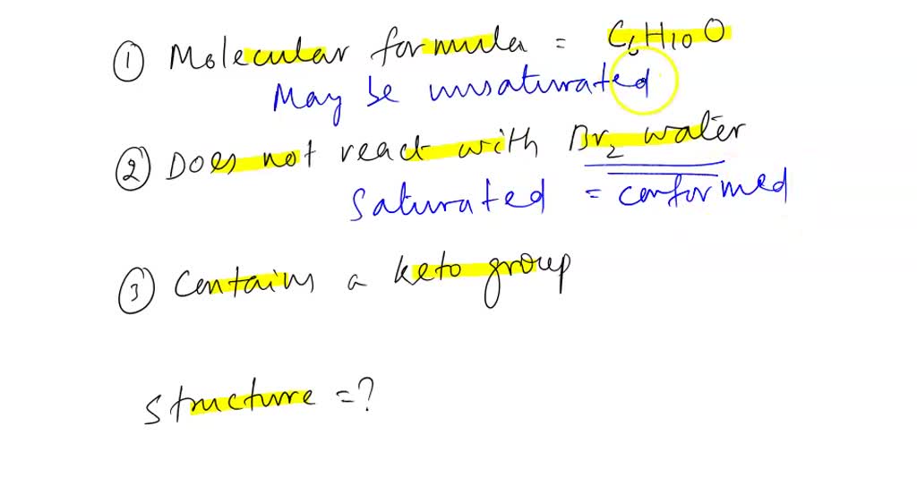 SOLVED 10.92 Chemical analysis of a compound reveals the molecular formula to be C6HjoO