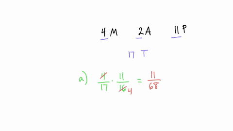 a-basket-of-fruit-contains-4-mangos_-2-apples-and-11-pears_-you-randomly-pick-three-pieces-of-fruit-out-of-the-basket-one-at-a-time-without-replacing-them-what-is-the-probability-that-the-fi-60447