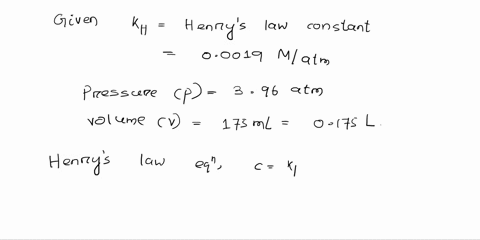 using-henrys-law-to-calculate-the-solubility-of-a-gas-at-250-c-the-henrys-law-constant-for-nitrogen-monoxide-no-gas-in-water-is-00019-matm-calculate-the-mass-in-grams-of-no-gas-that-can-be-d-44526