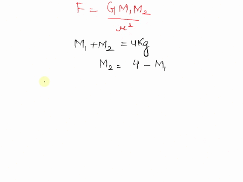 two-objects-attract-each-other-gravitationally-with-a-force-of-25x10-10-n-when-they-are-025-m-apart-their-total-mass-is-40-kg-find-their-individual-masses-82239