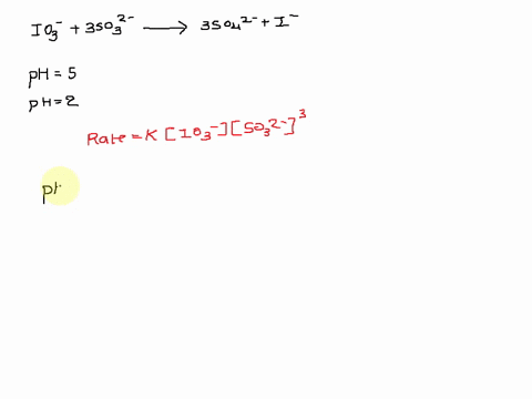 the-iodate-ion-io3-is-reduced-by-sulfite-so32-according-to-the-following-net-ionic-equation-io3-aq-3so32-aq-i-aq-3so42-aq-the-reaction-is-found-to-be-first-order-in-io3-first-order-in-so32-a-15406