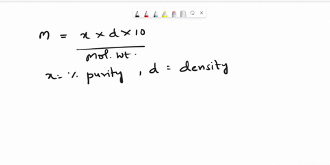 calculate-the-molarity-analytical-concentration-of-a-2000-by-weight-solution-in-kbr-with-a-density-of-1149-g-ml-express-the-result-to-3-significant-figures-molar-mass-of-kbr-11900-g-mol-17526