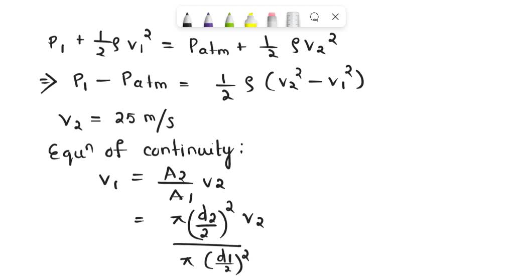 SOLVED A nozzle is connected to a horizontal hose. The nozzle shoots