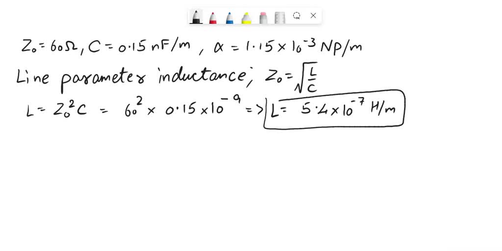 SOLVED The input current in a matched line is 50 mA and the load