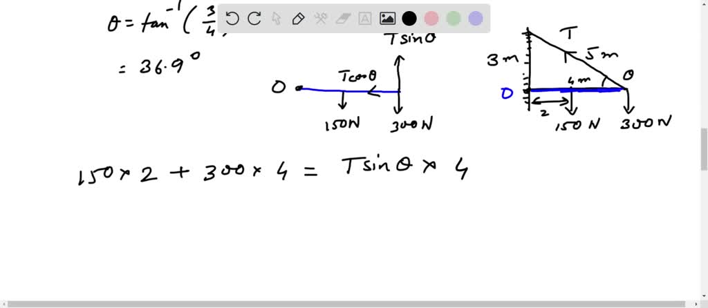 SOLVED: The horizontal beam in Figure 10.65 weighs 150 N, and its ...