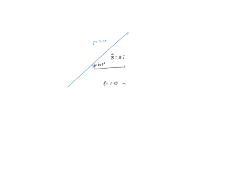 a-straight-wire-has-current-i-21-a-as-shown_-there-is-uniform-magnetic-field-independent-from-the-wire-with-b-107-mt-in-the-x-direction-the-angle-at-which-the-wire-is-arranged-is-0-2290_-wha-60133