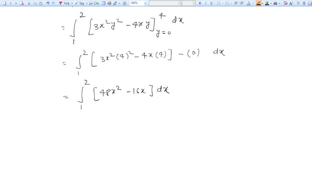 Solved Calculate The Iterated Integral I K 6x2y 4x Dy Dx 222