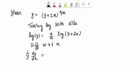 all-parts-of-this-problem-refer-to-the-function-below-y92x42-dy-a-use-logarithmic-differentiation-to-find-dr-dy-41n92x-8-92x-dx-12-9x22-bfind-the-slope-of-the-tangent-line-at-1-slope-1297823-90192