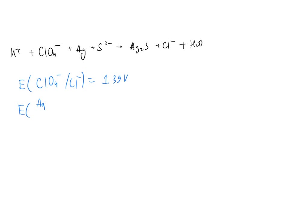 Solved Calculate The Cell Voltage In V For The Unbalanced Cell Reaction 8 Haq Clo4 Aq 1360