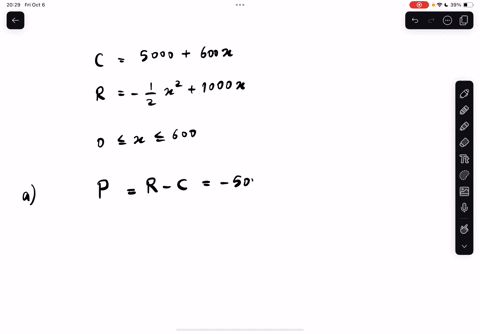 the-total-cost-and-total-revenue-functions-for-producing-x-items-are-cx5000600-x-text-and-rx-frac12-70036