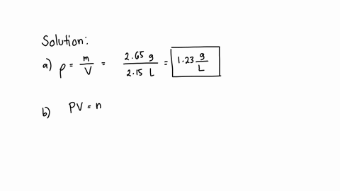 a-265-g-sample-of-an-unknown-gas-at-31-c-and-110-atm-is-stored-in-a-215-l-flask-what-is-the-density-of-the-gas-what-is-the-molar-mass-of-the-gas-79232