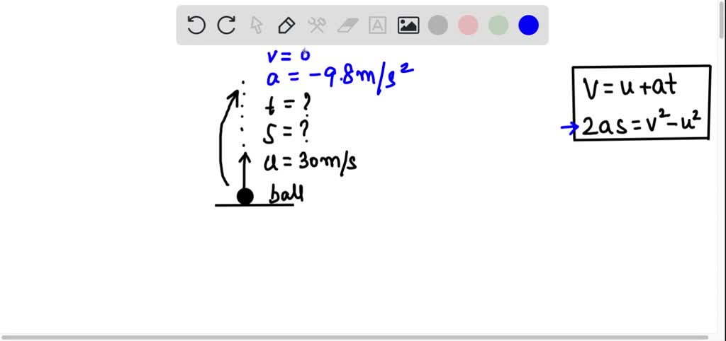 You toss a ball straight up with an initial speed of 30 m/s. How high ...