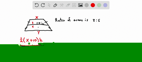 length-of-the-median-of-the-trapezoid-is-10-in-the-median-divides-the-trapezoid-into-two-areas-whose-ratio-in-35-the-length-of-the-shorter-base-is-53585