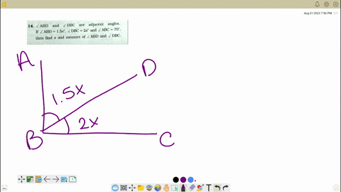 angle-abd-are-adjacent-angles-if-angle-abd15x-degree-angle-dbc2x-and-angle-abc70-degree-then-find-x-and-measure-of-angle-abd-and-angle-dbc-16034