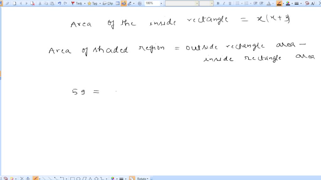 SOLVED: Given the diagram below, if the area of the shaded region is 59 ...