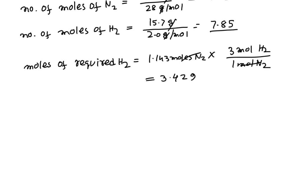 SOLVED: Ammonia is produced by the reaction of nitrogen and hydrogen ...