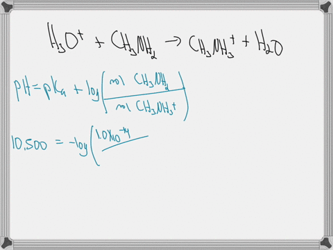 an-aqueous-solution-contains-0306-m-methylamine-ch3nh2-how-many-ml-of-0316-m-hydrochloric-acid-would-have-to-be-added-to-250-ml-of-this-solution-in-order-to-prepare-a-buffer-with-a-ph-of-105-86636
