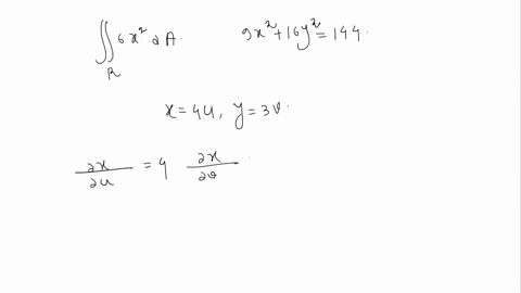 20-points-use-the-transformation-x-4u-and-y-3v-to-evaluate-the-integral-jirx2-da-where-r-is-the-region-bounded-by-the-ellipse-9x2-16y2-144-91594