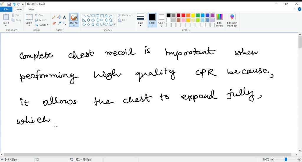 SOLVED Why is allowing complete chest recoil important when performing