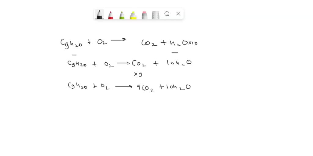 SOLVED: The complete combustion of nonane, C9H20, yields carbon dioxide ...