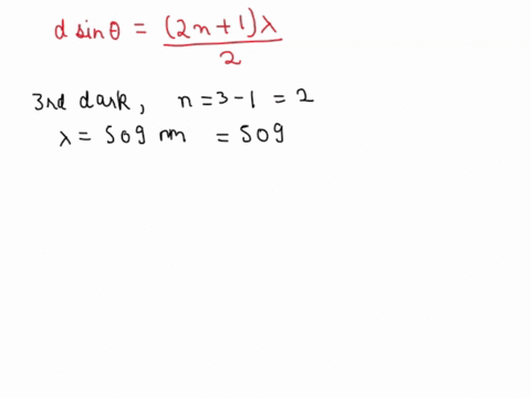 question-1-a-in-a-youngs-double-slit-experiment-the-separation-of-the-slits-is-023-mm-the-wavelength-of-the-light-is-509-nm-determine-the-angle-at-which-the-third-dark-fringe-out-from-the-ce-14925