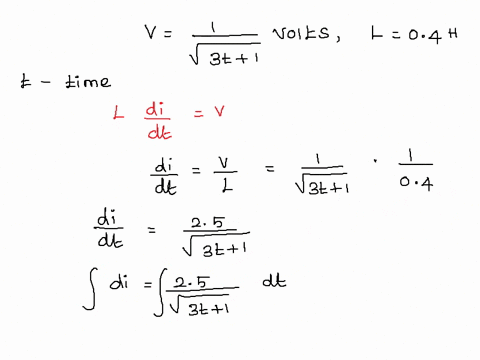 the-voltage-generated-by-variable-current-across-04-h-inductor-is-given-by-v-volts-v3t-1-where-is-the-time-in-seconds_-a-find-the-current-function-it-if-the-initial-current-zero_-it-b-find-t-63391