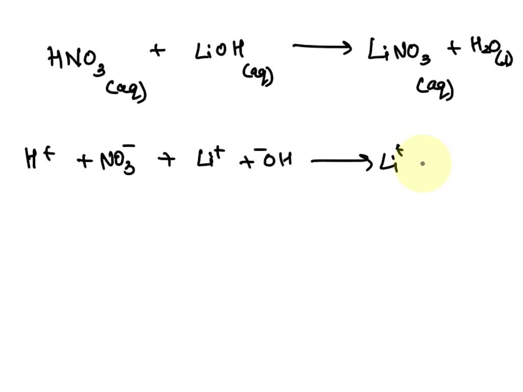 SOLVED: Which of the following best describes the net ionic equation ...