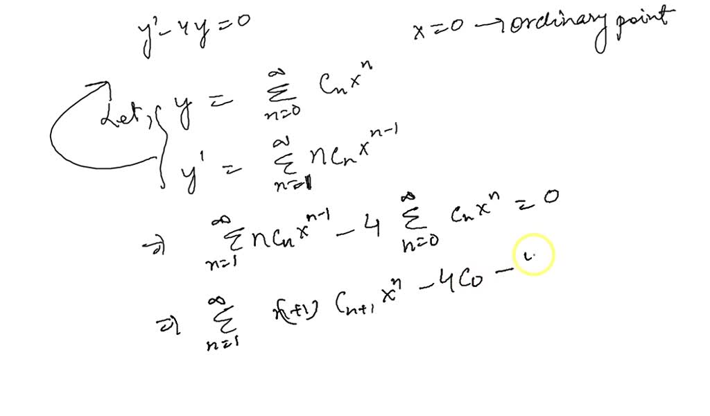 Solved use the power series method to find the solution of the