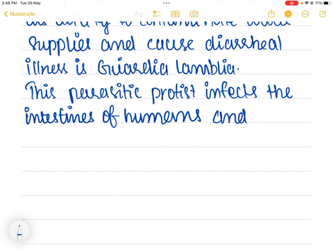 which-protist-is-a-concern-because-of-its-ability-to-contaminate-water-supplies-and-cause-diarrheal-illness-plasmodium-vivax-toxoplasma-gondii-giardia-lamblia-trichomonas-vaginalis