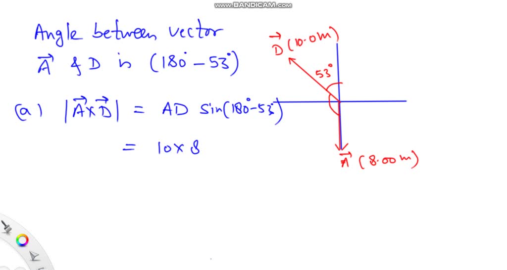 SOLVED: For The Two Vectors A⃗ And D⃗ In Fig. E1.22, Find The Magnitude ...