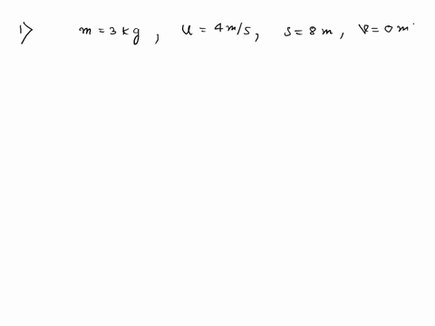 1-a-3-kg-block-is-sliding-across-a-horizontal-surface-the-initial-speed-of-the-block-is-4-ms-but-because-of-friction-the-blocks-speed-will-decrease-at-a-constant-rate-ie-constant-acceleratio-56549