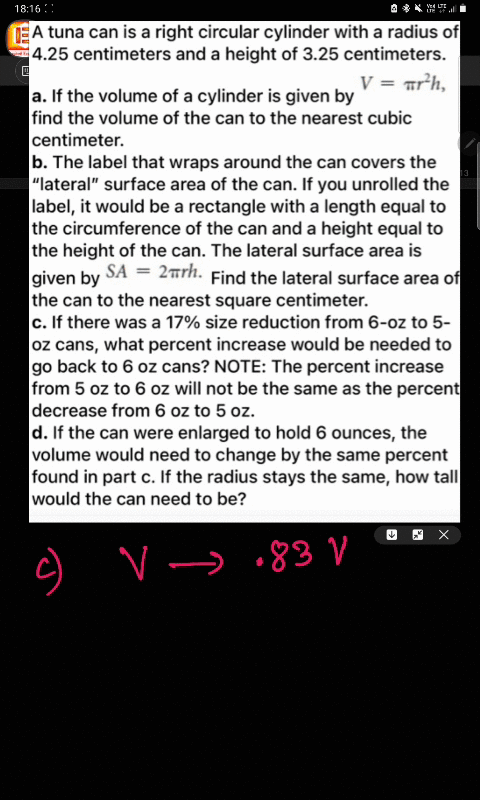 a-tuna-can-is-a-right-circular-cylinder-with-a-radius-of-425-centimeters-and-height-of-325-centimeters-v-rh-a-if-the-volume-of-a-cylinder-is-given-by-find-the-volume-of-the-can-to-the-neares-07082